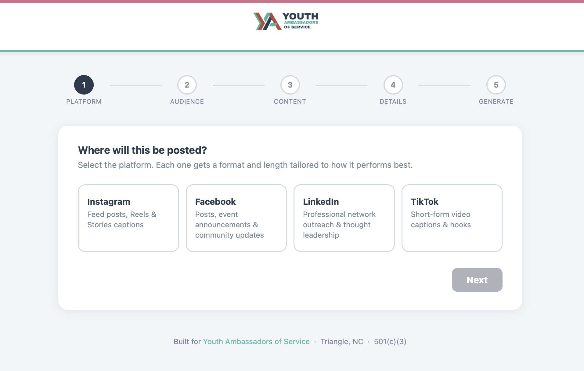 YAS AI Marketing Tool