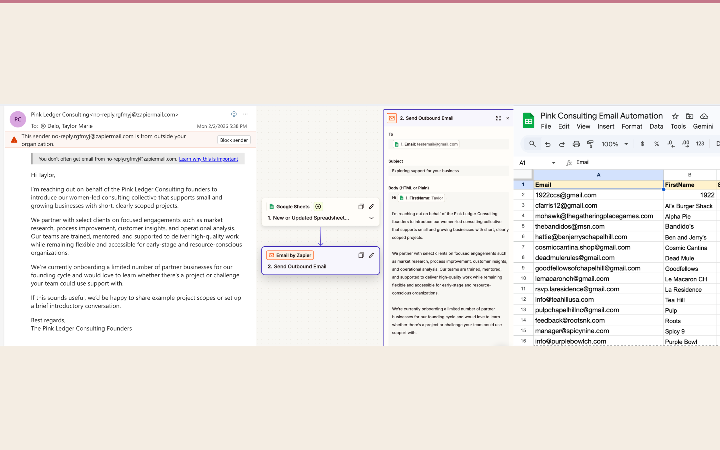 Zapier Outreach Automation